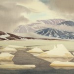 Cloud Scarves on the Mountains, Arctic, Doris McCarthy, 1981