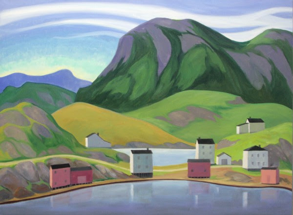 Houses on the Neck, Salvage, Nfld, Doris McCarthy, 1999