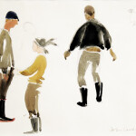 Doris McCarthy, Untitled, Three Figures, 1968, watercolour and pen on paper, 9" x 11.5"