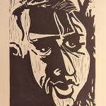Greg Curnoe, Bill, 1960/81, original linocut on paper, 1/15, 13.5″ x 11″