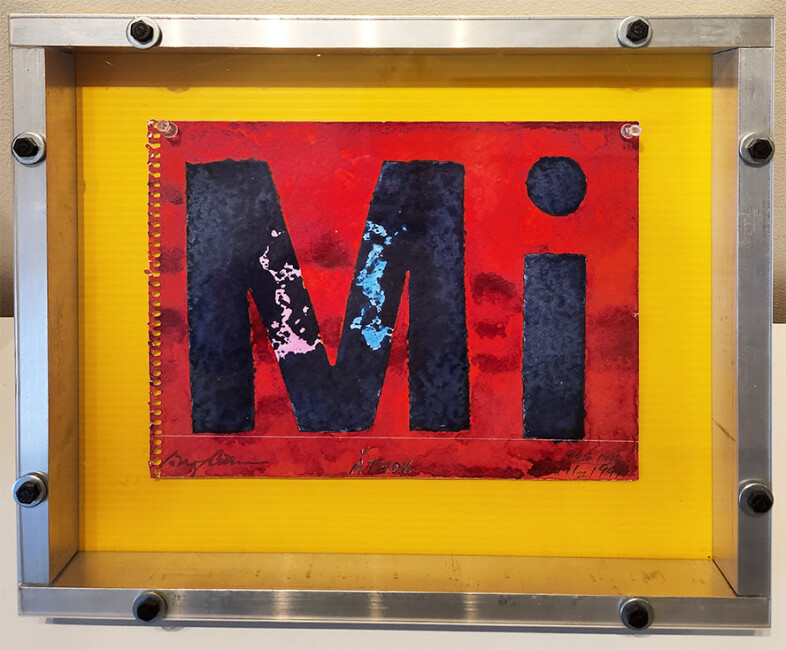 MI (ANTHOV), Nov 1/22, 1991 / Feb 5, 1992, watercolour and stamp pad ink on paper, 14