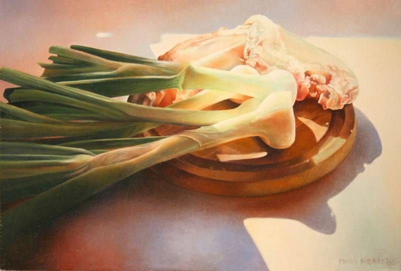 Onions on a Cutting Board, Mary Pratt, 1980
