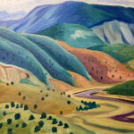 Doris McCarthy, From the Heights, New Mexico, 1998, oil on panel, 12" x 16"