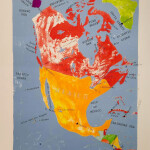 Greg Curnoe, America, original 21 colour lithograph