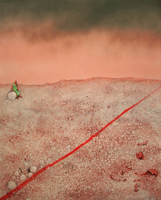 Temptation in the Desert Series, Abortion, William Kurelek, 1975