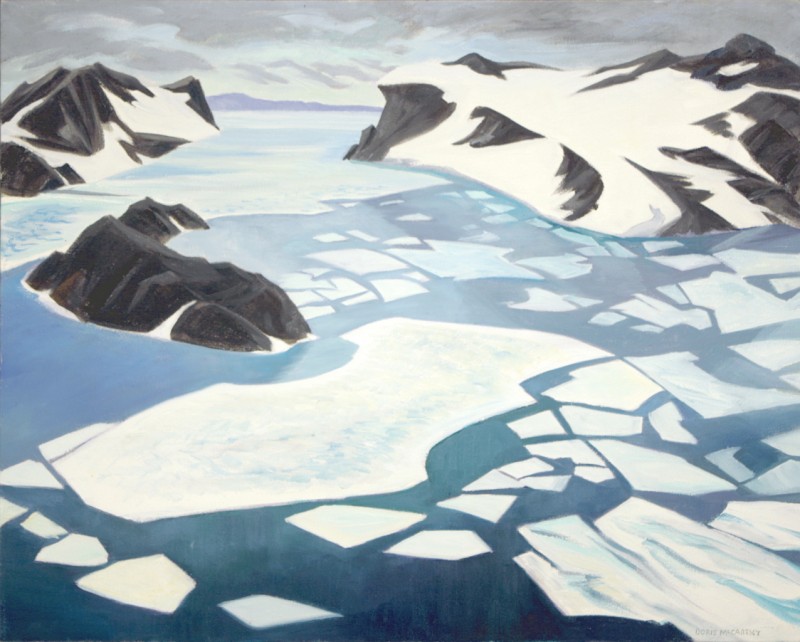 Doris McCarthy, Antarctic from the Heights, 1991, oil on canvas, 24″ x 30″