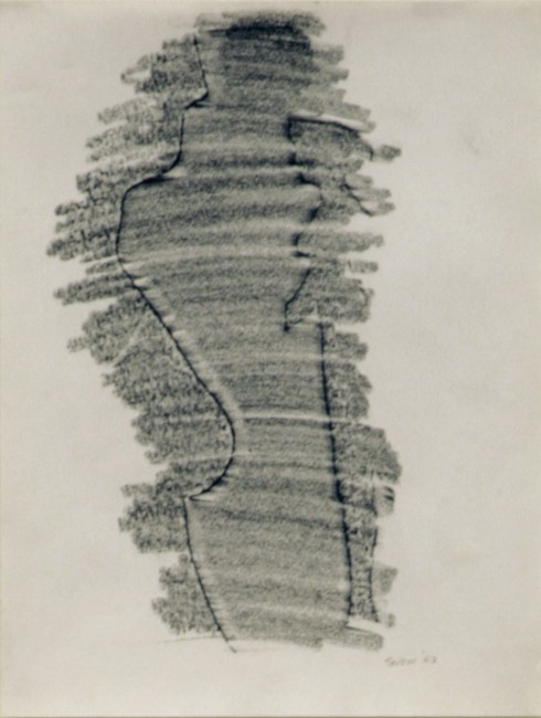 Michael Snow, Fast Figure #1, 1962, graphite on paper, 11″ x 8″