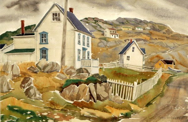 Doris McCarthy, Paul's House at Twillingate, 1987, watercolour, 15" x 22"