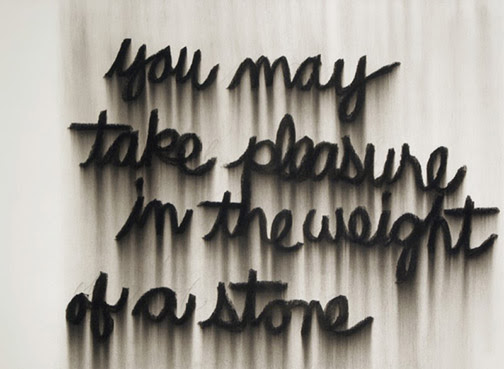 Carroll Taylor-Lindoe, Text Drawing 2, 1993, charcoal on paper