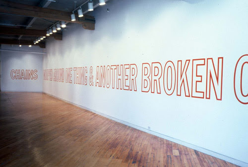 Lawrence Weiner, THE PASSAGE OF TIME, 1997