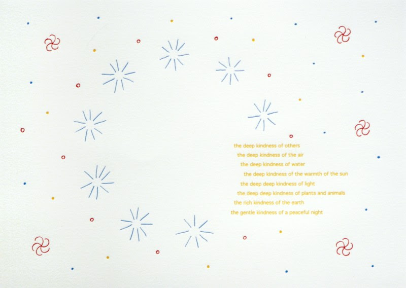 Ted Rettig, Kindness and graciousness, 2008, letterpress ink on paper