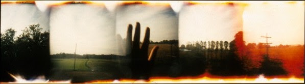 Sara Angelucci, Timescape #4 (detail) - Train to Windsor, Ontario, 2003 Chromogenic print, 16" x 37" (with black border)