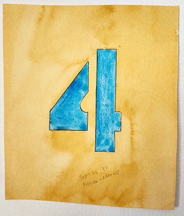 Greg Curnoe, figure - ground, Sept 25/ 80, watercolour, ink and graphite on paper, 8" x 6.5"